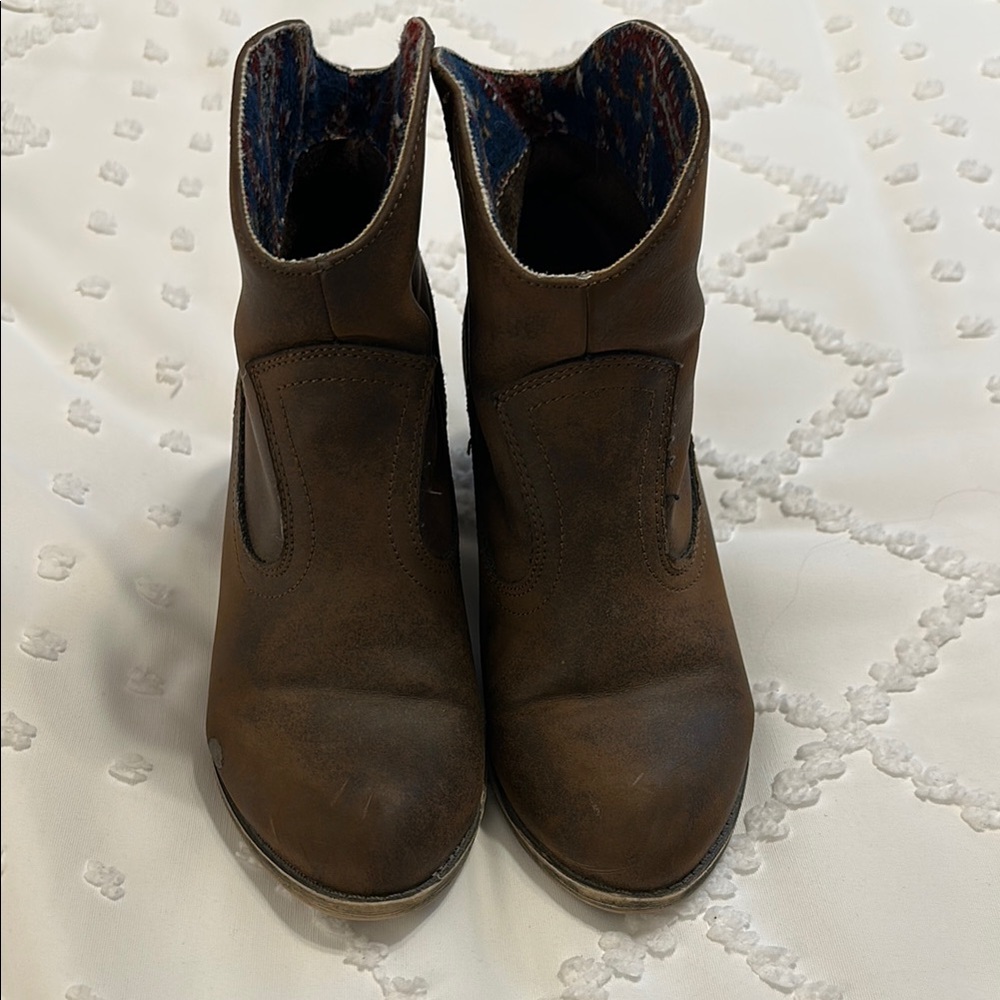 Rocket Dog Brown Leather Ankle Boots